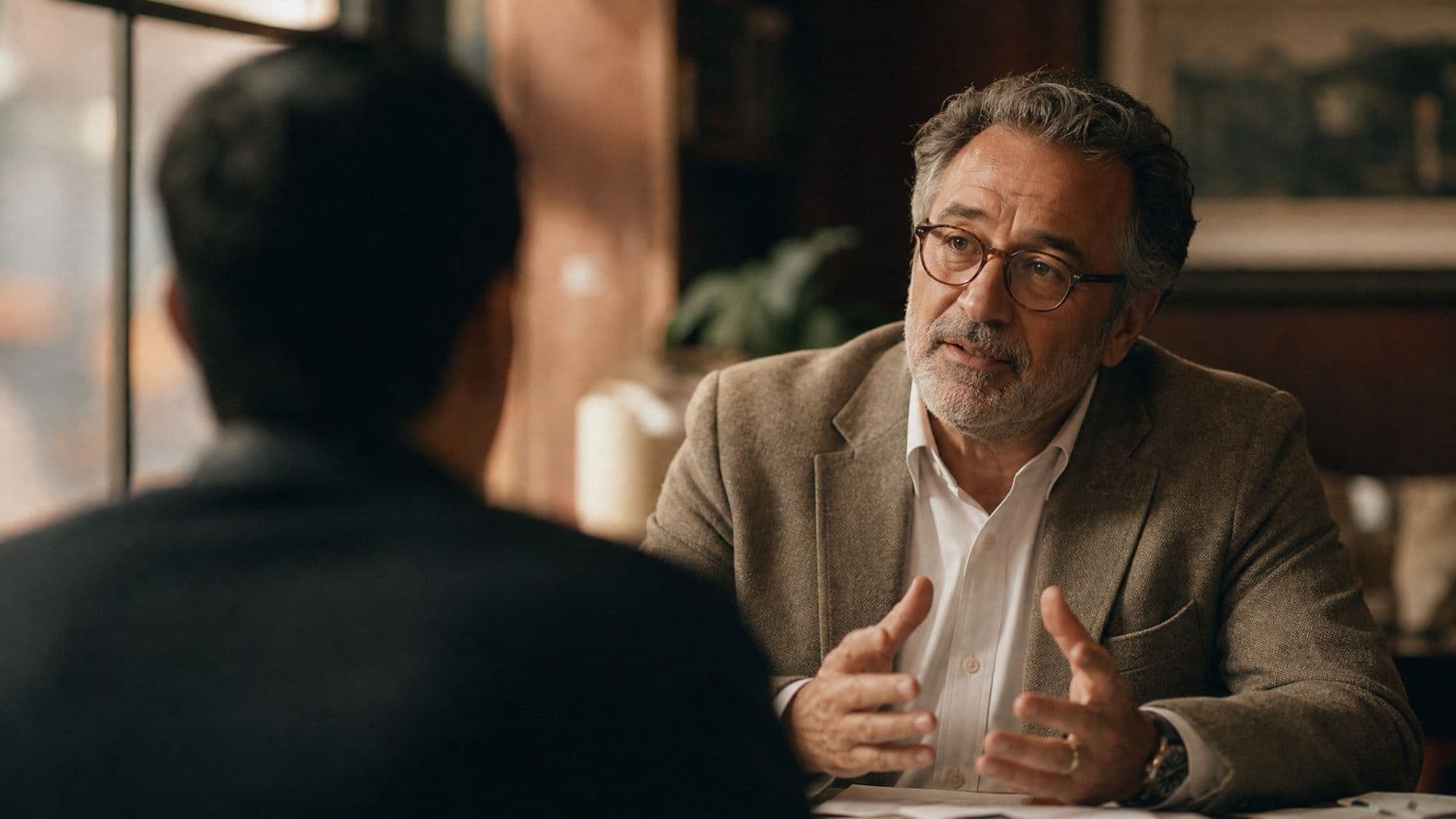 A CPA listening to a client during an advisory meeting